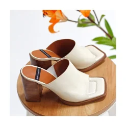 ANGEL ALARCON Abba - Mule De Tacon Ancho Y Alto Outlet