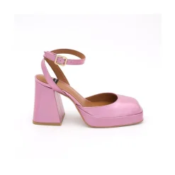 ANGEL ALARCON Badda - Zapato Tornasol Con Correa, Tacon Ancho Y Plataforma Outlet