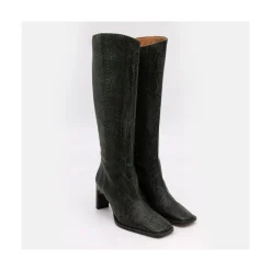 ANGEL ALARCON Benazir - Bota De Cana Alta Con Tacon Sale