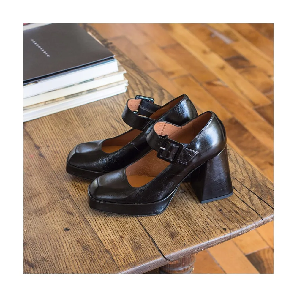 ANGEL ALARCON Bianca - Zapatos Mary Jane Con Tacon Ancho Y Plataforma Clearance