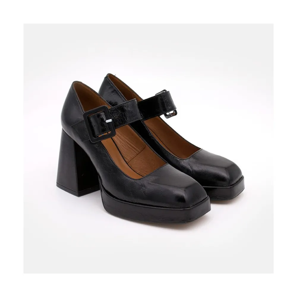 ANGEL ALARCON Bianca - Zapatos Mary Jane Con Tacon Ancho Y Plataforma Clearance