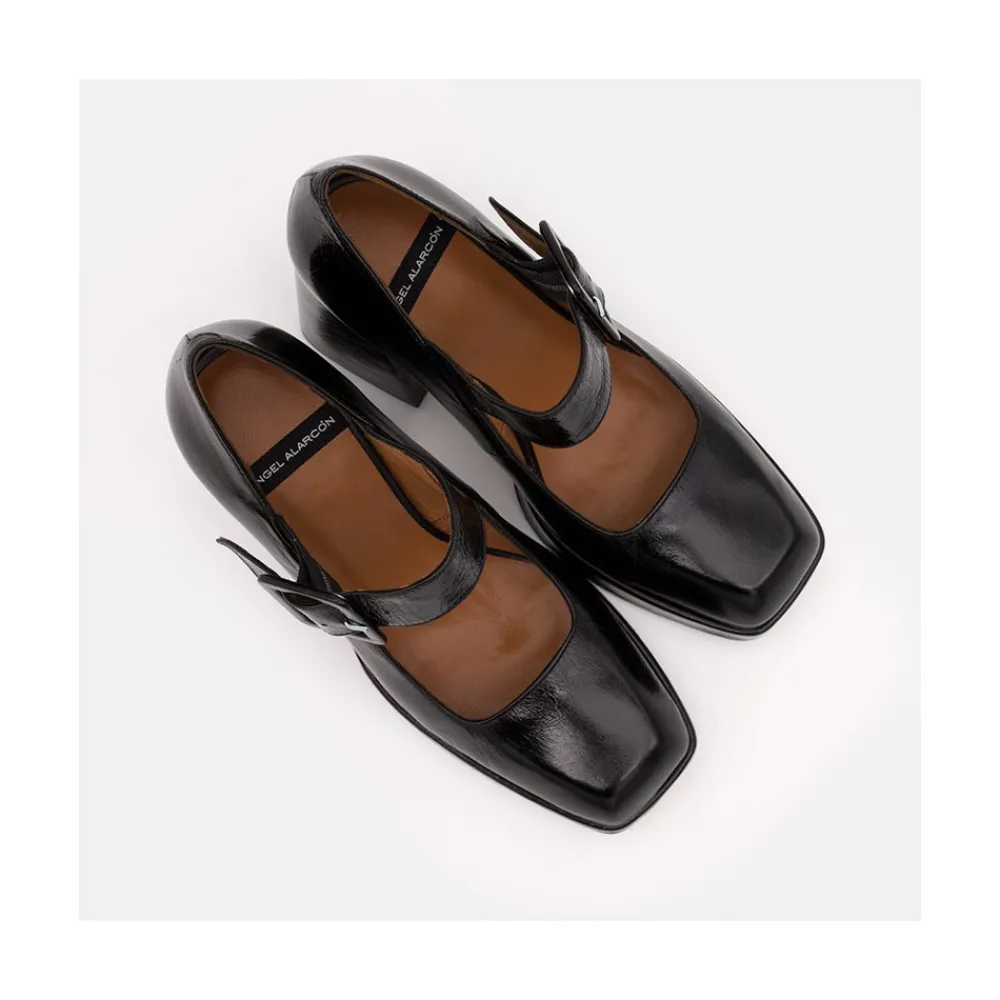 ANGEL ALARCON Bianca - Zapatos Mary Jane Con Tacon Ancho Y Plataforma Clearance