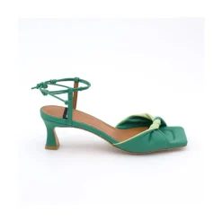 ANGEL ALARCON Brandy - Sandalia De Pala Fruncida Combinada Con Pulsera Corredera Clearance