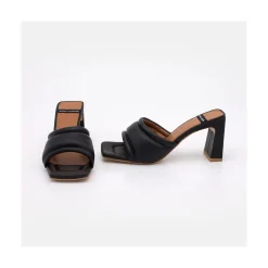 ANGEL ALARCON Capucine - Mule Acolchado De Piel Con Tacon Outlet