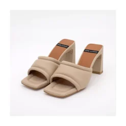 ANGEL ALARCON Capucine - Mule Acolchado De Piel Con Tacon Clearance