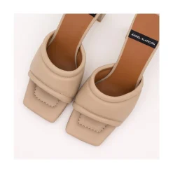 ANGEL ALARCON Capucine - Mule Acolchado De Piel Con Tacon Clearance
