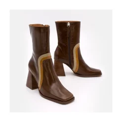 ANGEL ALARCON Celine - Botines De Piel Con Adorno De Color Sale