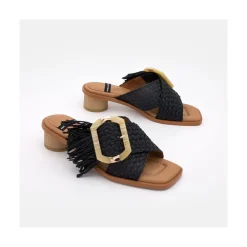 ANGEL ALARCON Farrow - Sandalia De Rafia Con Adorno De Hebilla Clearance