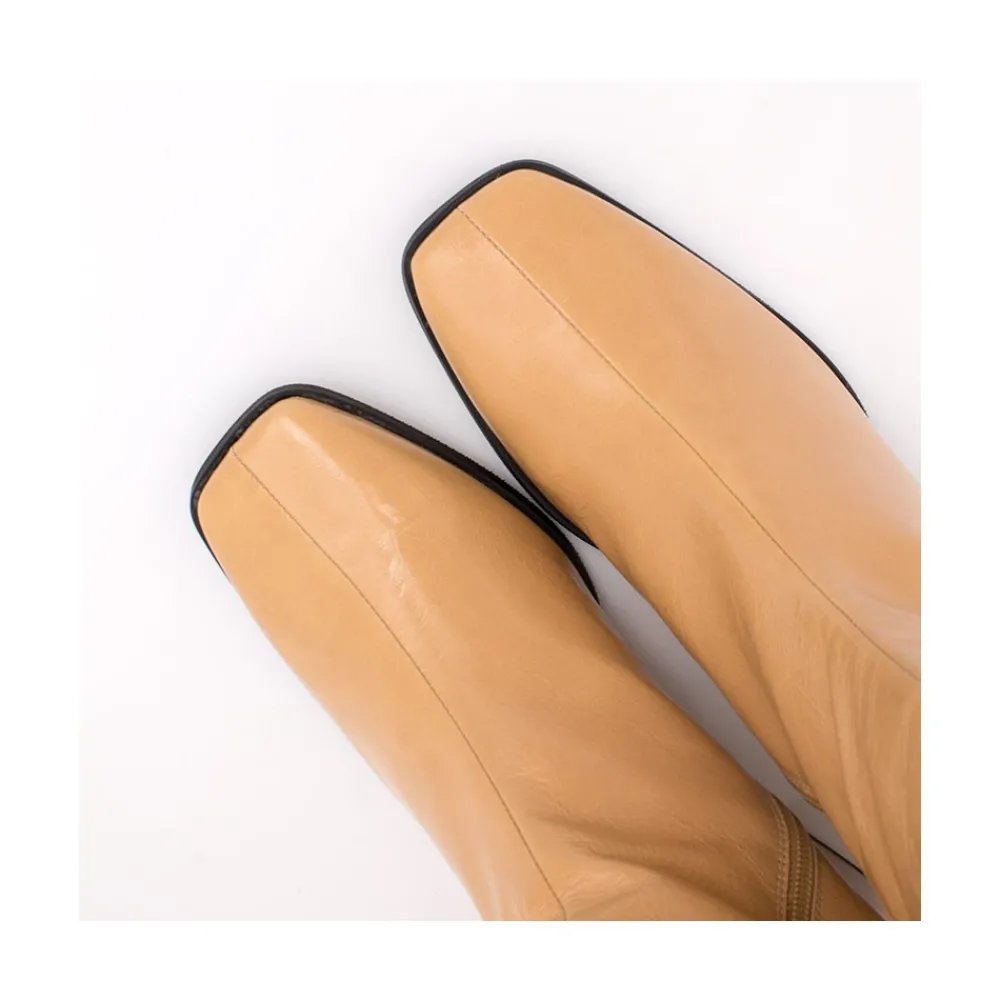ANGEL ALARCON Fontella - Botas Comodas De Cana Alta Con Tacon Medio
