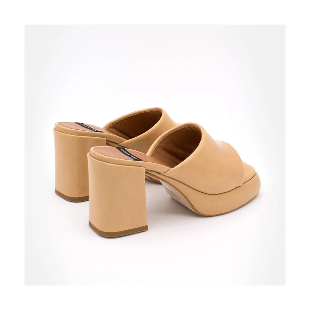 ANGEL ALARCON Gabrielle - Mule Acolchado De Tacon Alto Ancho Y Plataforma Online