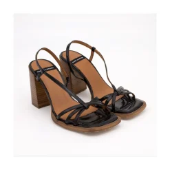 ANGEL ALARCON Gaynor - Sandalia De Tiras Con Tacon Ancho New