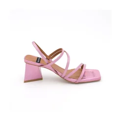 ANGEL ALARCON Gillian - Sandalia Tornasol De Tiras Con Tacon De Diseno Triangular Discount