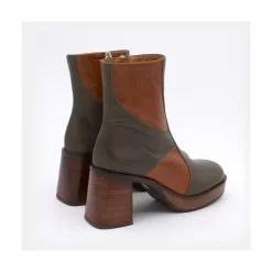 ANGEL ALARCON Ingrid - Botin De Piel Con Tacon Y Plataforma Best