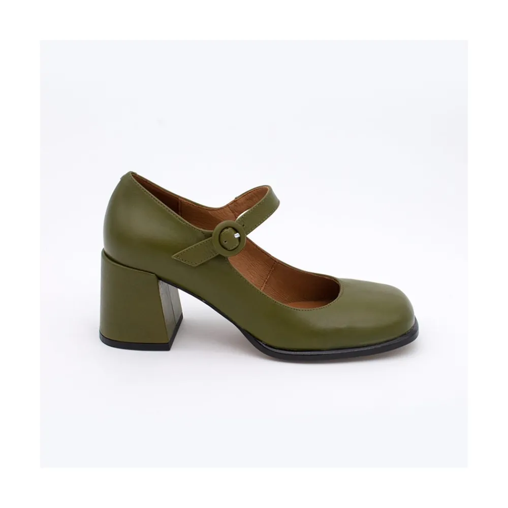 ANGEL ALARCON Jett - Zapatos Mary Jane Diferentes, Redondeados Y Con Tacon Ancho Discount