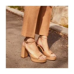 ANGEL ALARCON Kelis - Sandalia Acolchada Con Tacon Ancho Y Plataforma Online