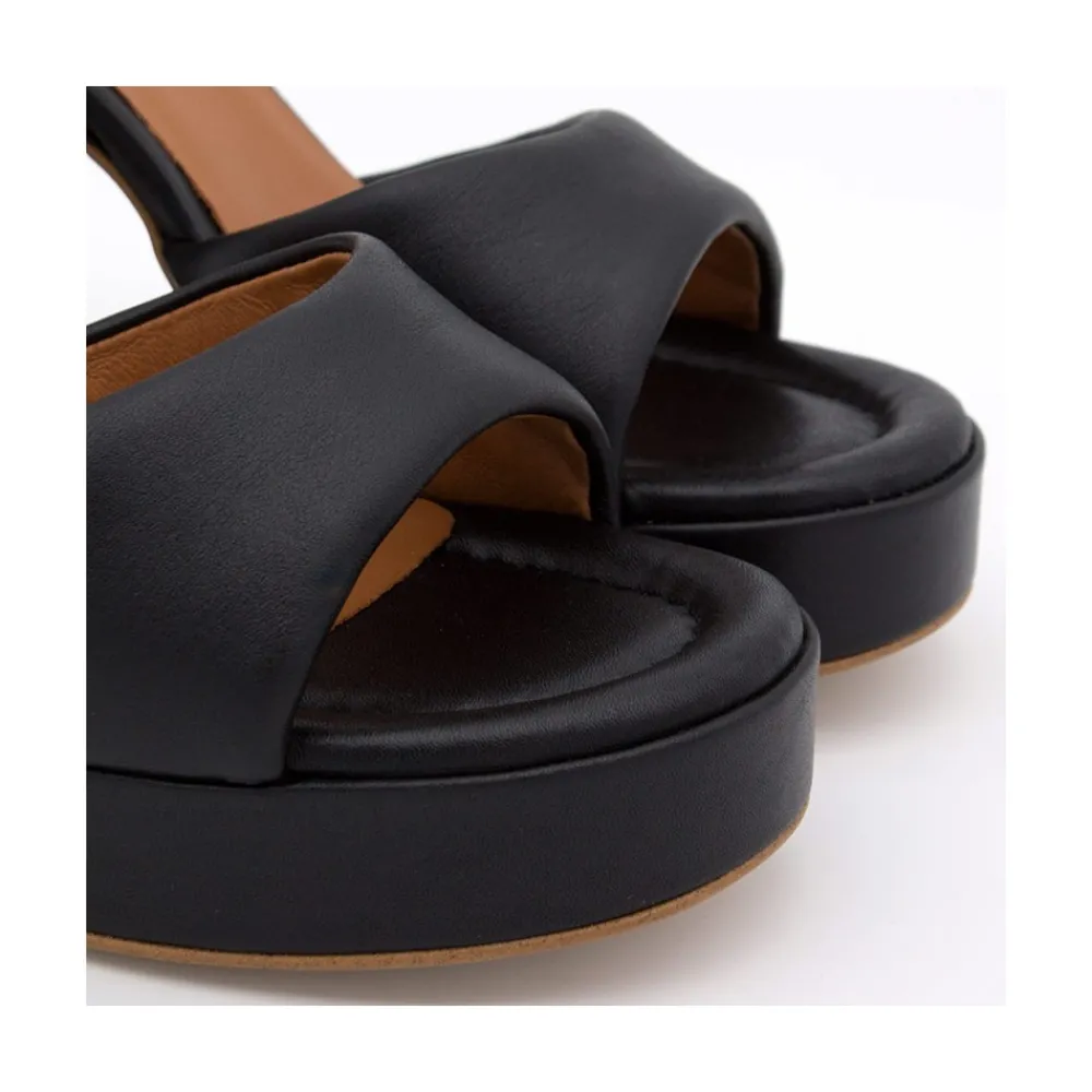 ANGEL ALARCON Kelis - Sandalia Acolchada Con Tacon Ancho Y Plataforma Outlet