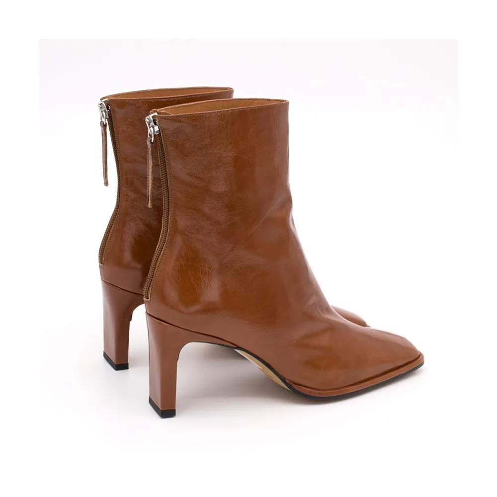 ANGEL ALARCON Lauryn - Botines Metalizados De Piel Con Tacon Elegante Best