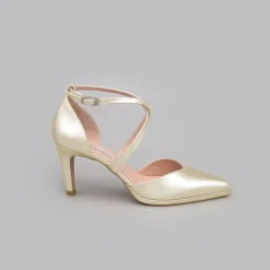 ANGEL ALARCON Liliam - Zapatos De Novia Tacon Medio Y Mini Plataforma Comodos Discount