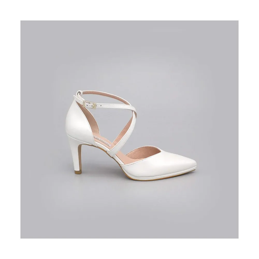 ANGEL ALARCON Liliam - Zapatos De Novia Tacon Medio Y Mini Plataforma Comodos Online