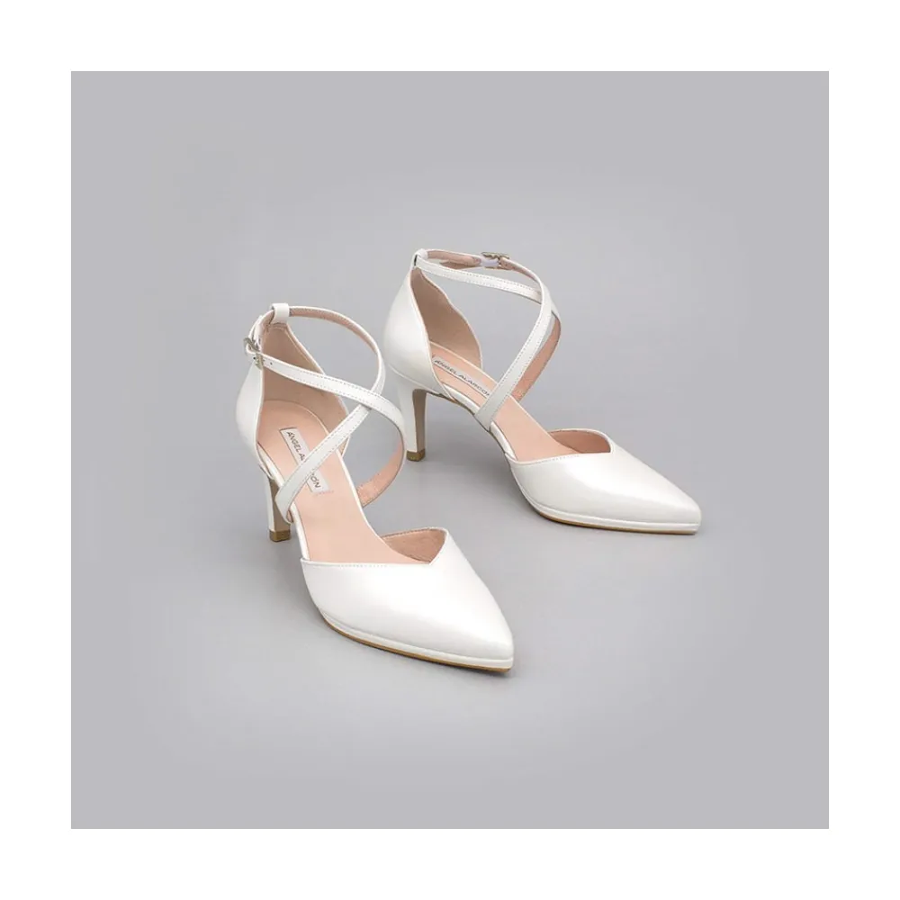 ANGEL ALARCON Liliam - Zapatos De Novia Tacon Medio Y Mini Plataforma Comodos Online