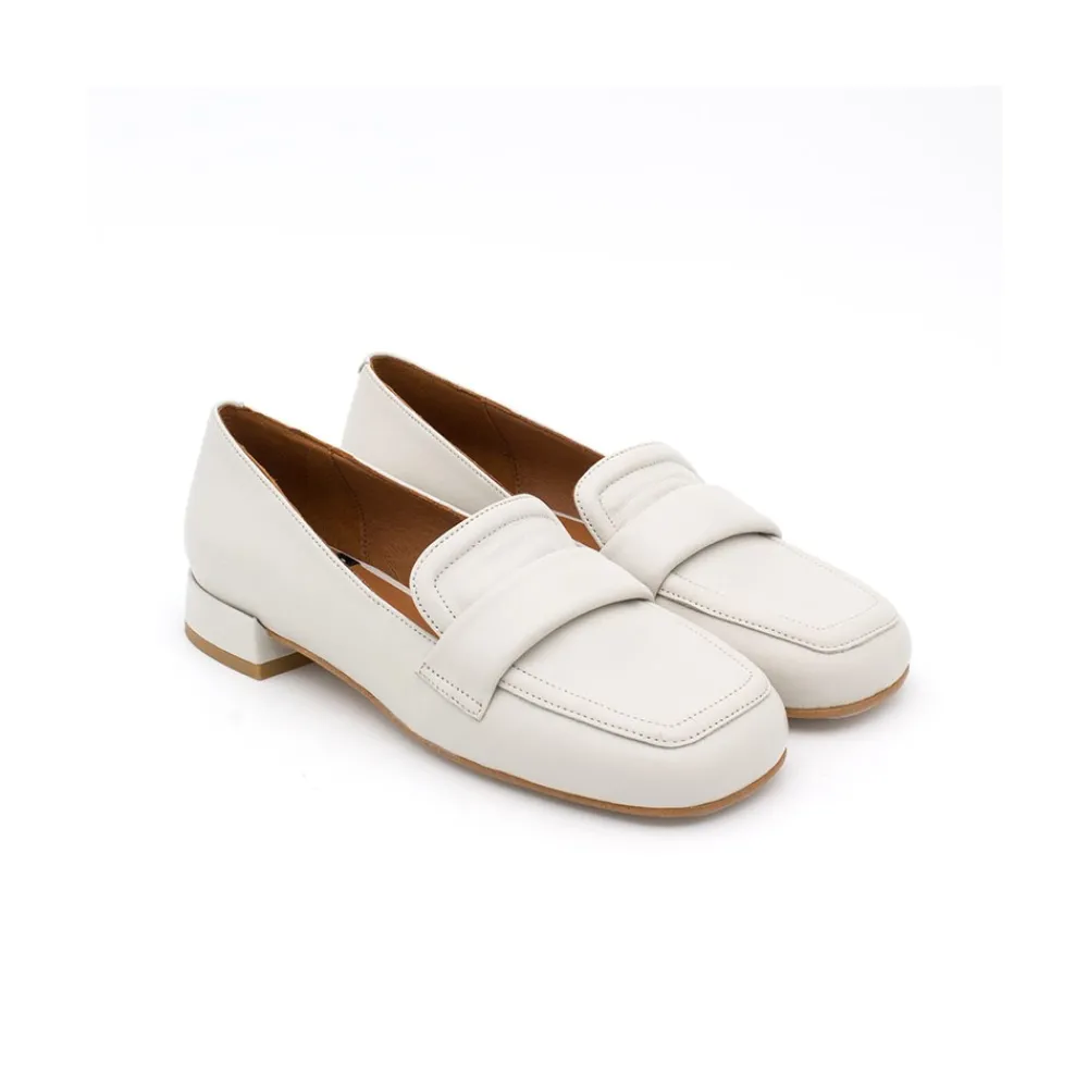 ANGEL ALARCON Lisa - Mocasin De Piel Plano De Punta Redonda Discount
