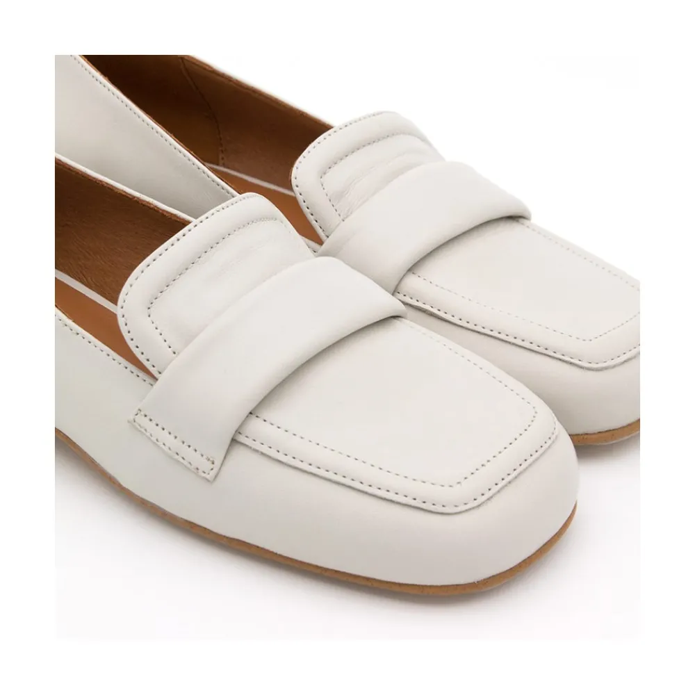 ANGEL ALARCON Lisa - Mocasin De Piel Plano De Punta Redonda Discount