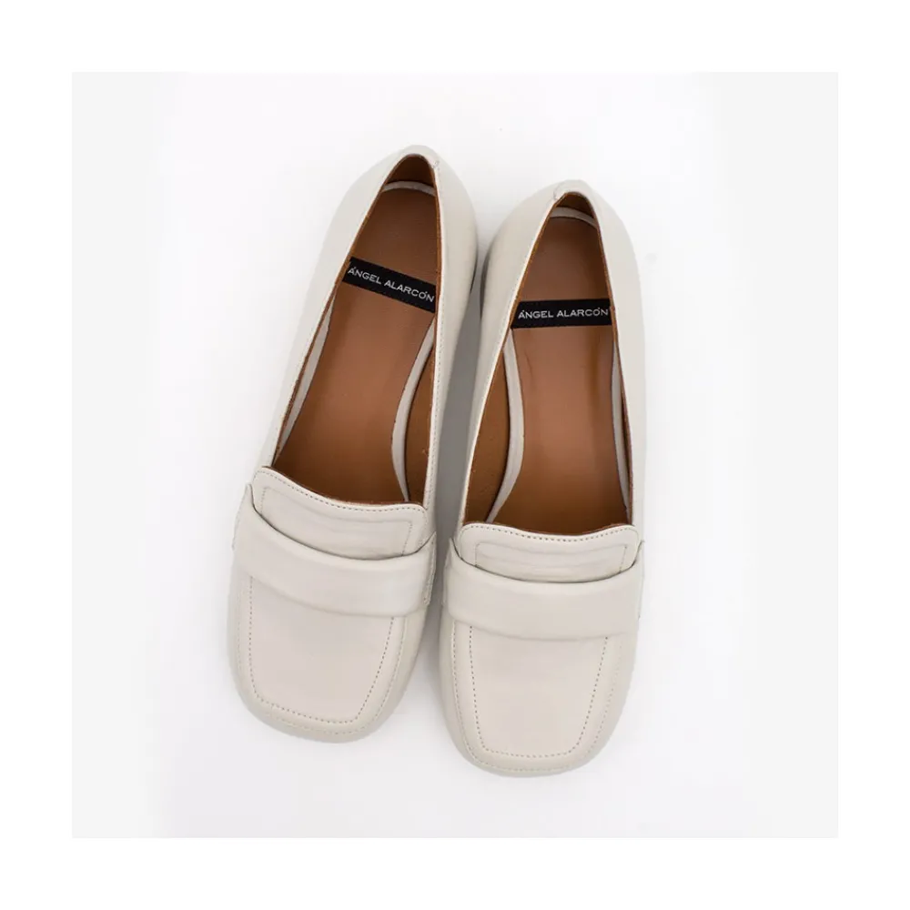 ANGEL ALARCON Lisa - Mocasin De Piel Plano De Punta Redonda Discount