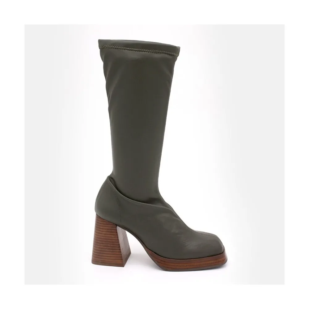 ANGEL ALARCON Managua - Botas Elasticas De Tipo Calcetin Con Tacon Geometrico Alto Online
