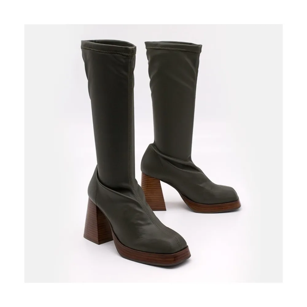 ANGEL ALARCON Managua - Botas Elasticas De Tipo Calcetin Con Tacon Geometrico Alto Online