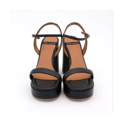 ANGEL ALARCON Mandy - Sandalia De Piel Acolchada Con Tacon Muy Alto Ancho Y Plataforma Discount