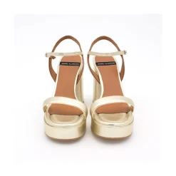 ANGEL ALARCON Mandy - Sandalia De Piel Con Tacon Ancho Y Plataforma Discount