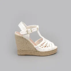 ANGEL ALARCON Margot - Alpargatas De Novia De Cuna De Esparto Outlet