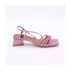 ANGEL ALARCON Mazzy - Sandalia Tornasol De Tiras Con Tacon De Diseno Triangular Sale
