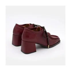 ANGEL ALARCON Milla - Zapato De Piel Con Cordoneras Y Tacon Ancho Online