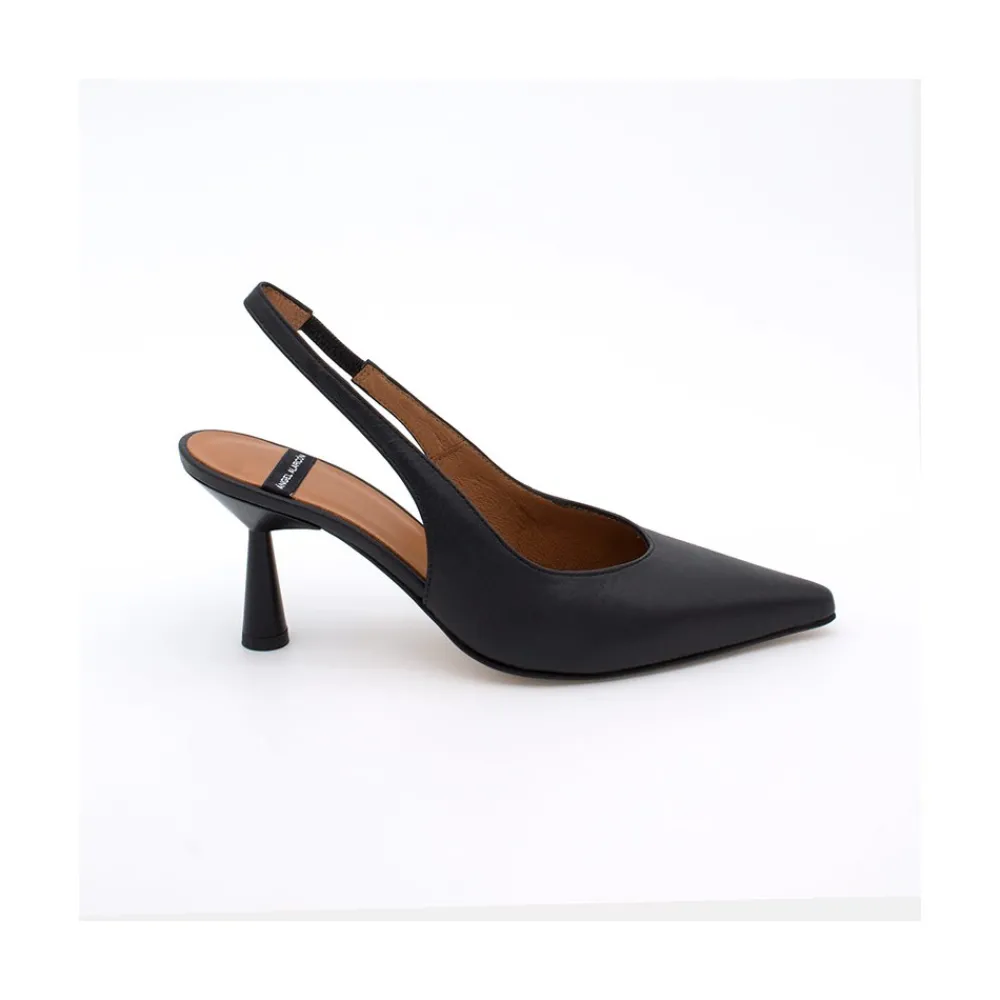 ANGEL ALARCON Monicamin - Stiletto Destalonado De Piel Con Tacon Medio Outlet