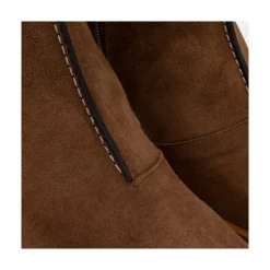 ANGEL ALARCON Motagua - Botas De Mujer De Ante Con Tacon De Bloque Robusto Clearance