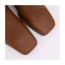 ANGEL ALARCON Oconnor - Botin De Piel Con Tacon Ancho Con Cremallera Clearance