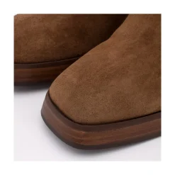 ANGEL ALARCON Olama - Botas De Mujer Comodas De Ante Con Tacon Chunky Y Plataforma Discount