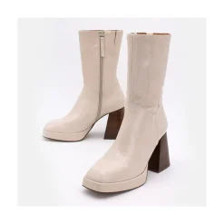 ANGEL ALARCON Olama - Botas De Mujer Comodas De Piel Con Tacon Chunky Y Plataforma Sale