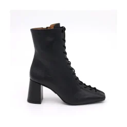 ANGEL ALARCON Pacuare - Botines Con Cordoneras Y Cremallera Con Tacon Ancho New