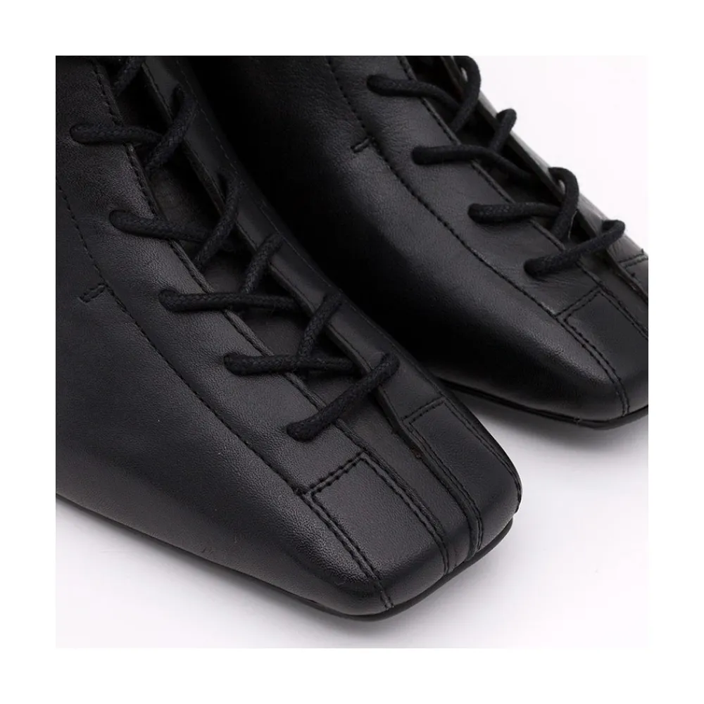 ANGEL ALARCON Pacuare - Botines Con Cordoneras Y Cremallera Con Tacon Ancho New