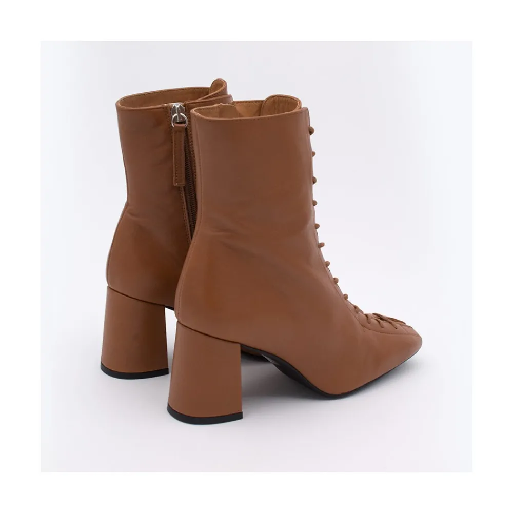 ANGEL ALARCON Pacuare - Botines Con Cordoneras Y Cremallera Con Tacon Ancho Hot