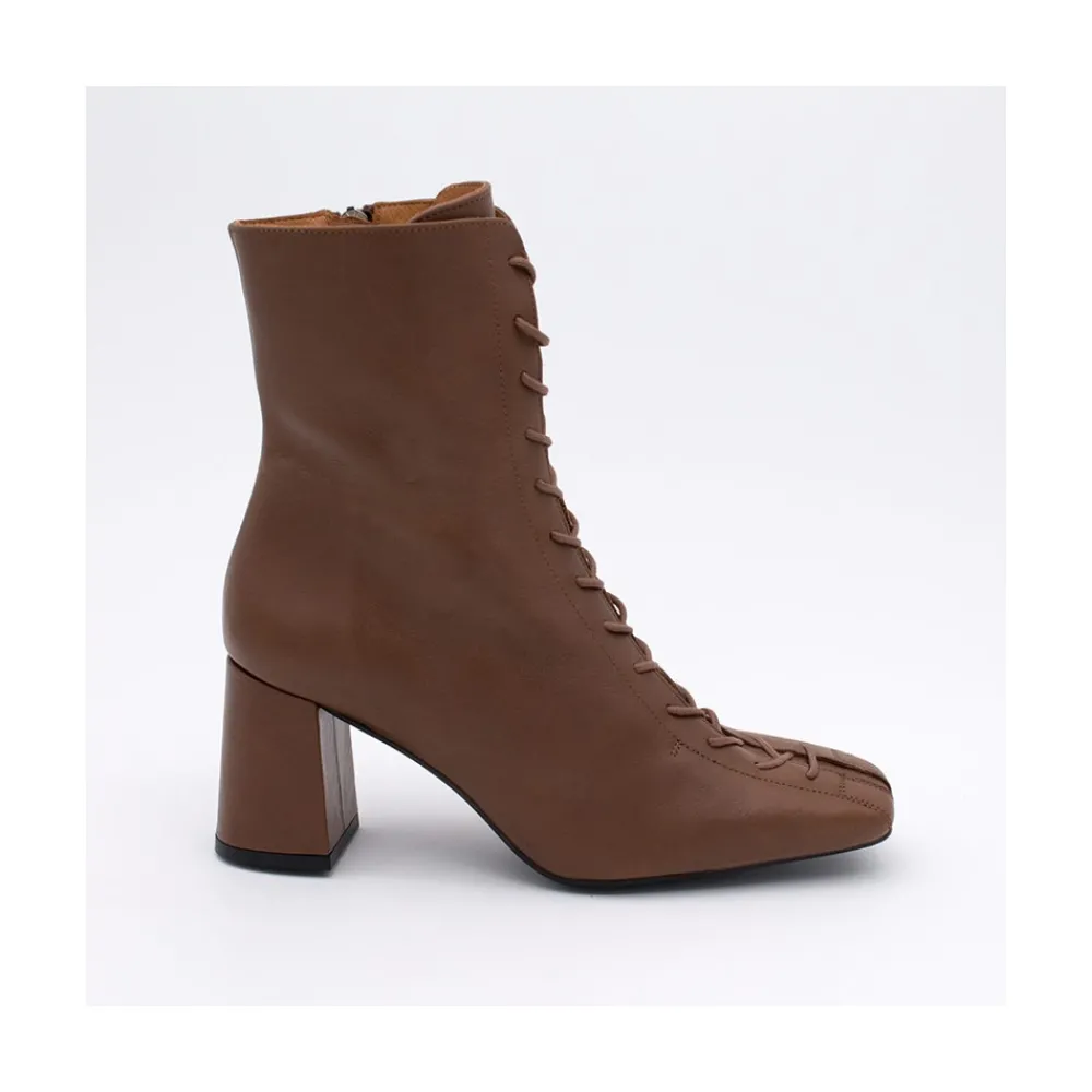 ANGEL ALARCON Pacuare - Botines Con Cordoneras Y Cremallera Con Tacon Ancho Discount