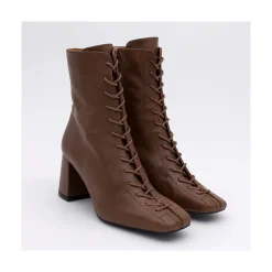ANGEL ALARCON Pacuare - Botines Con Cordoneras Y Cremallera Con Tacon Ancho Discount