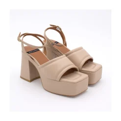 ANGEL ALARCON Patti - Sandalia Acolchada De Tacon Ancho Y Plataforma Outlet