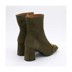 ANGEL ALARCON Pryor - Botin De Piel Con Adorno Metalico Y Cremallera Clearance