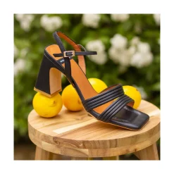 ANGEL ALARCON Robyn - Sandalias De Piel De Tiras Con Tacon Alto Outlet