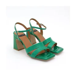 ANGEL ALARCON Robyn - Sandalias De Piel Brillante De Tiras Con Tacon Alto Online