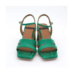 ANGEL ALARCON Robyn - Sandalias De Piel Brillante De Tiras Con Tacon Alto Online