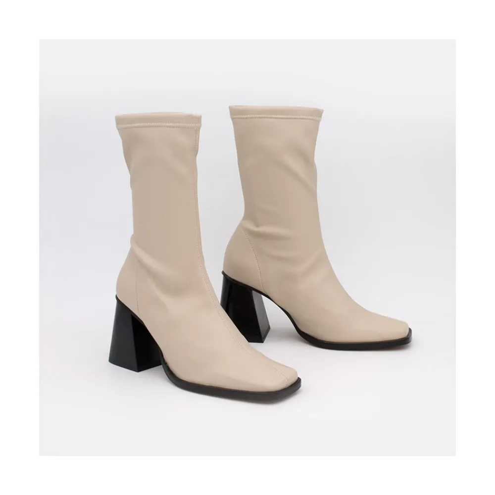 ANGEL ALARCON Savegre - Botines Elasticos De Tipo Calcetin Con Tacon Geometrico Alto Best